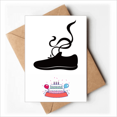 thumbnail image 1 of Men's Sports Shoes Black Outline Pattern Happy Birthday Greeting Cards Envelopes Blank, 1 of 3