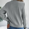 thumbnail image 2 of Vedolay Sweaters for Women Trendy Women's 2023 Long Lantern Sleeve Halter Neck Cutout Knit Pullover Sweater,Gray M, 2 of 4