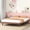 Walnut, variant on White Washed Twin Bed With Modern Floating Construction - Combines Style And Durability For Your Bedroom A Platform Elevates Decor