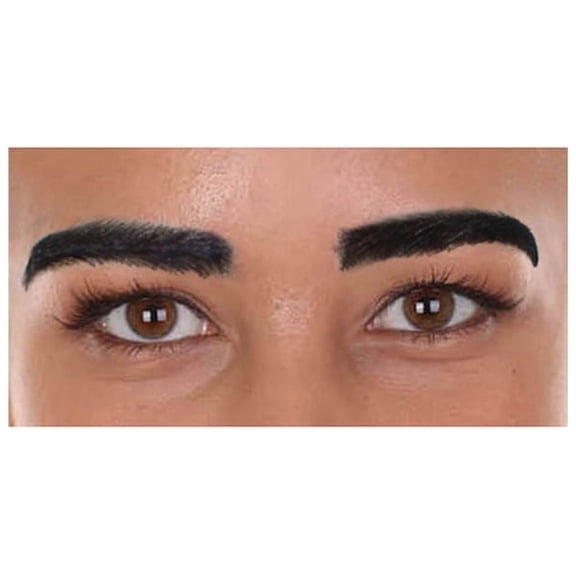 HPO Adult Women's Human Hair Eyebrows | Cosplay Facial Hair | Black Color | Synthetic Fiber