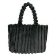 thumbnail image 2 of Women's Tote Handbags Furry Tote Bags for Women Fashion Purses and Handbags Winter Plush Shoulder Bags Large Capacity Solid Color Gray, 2 of 6
