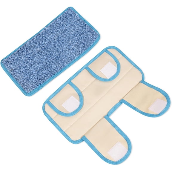 2Pcs Reusable Mop Pads Compatible with Swwiffer Sweper Mop,Wet Pads Refills Dry Pads,Mop Head Replacements for Multi Surface Wet & Dry Cleaning
