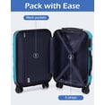 thumbnail image 4 of Coolife Hardside Carry-On Luggage with TSA Lock, Spinner Wheels, Telescopic Handle, Lightweight Suitcase (Champagne, S(20in_carry on)), 4 of 9