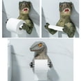 thumbnail image 6 of AOOOWER 3D Dinosaur Roll Paper Holder Wall-mounted Toilet Paper Rack Tyrannosaurus Decor, 6 of 20