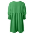 thumbnail image 4 of Women's Flowy Summer Tunic Dress Casual Loose Short Sleeve Crew Neck Swing Mini Dress Comfortable Stylish Outfit, 4 of 5