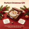 thumbnail image 5 of 2-in-1 Santa Rhinestone Pearl Diamond Painting Box, DIY Crystal Gem Art Jewelry Box & Sticky Note Dispenser, Christmas Gift, 5 of 6
