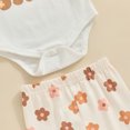 thumbnail image 6 of Bagilaanoe 3pcs Newborn Baby Girl Pants Set Short Sleeve Romper Tops + Floral Flare Trousers + Headband 3M 6M 12M 18M Infant Casual Clothes, 6 of 7