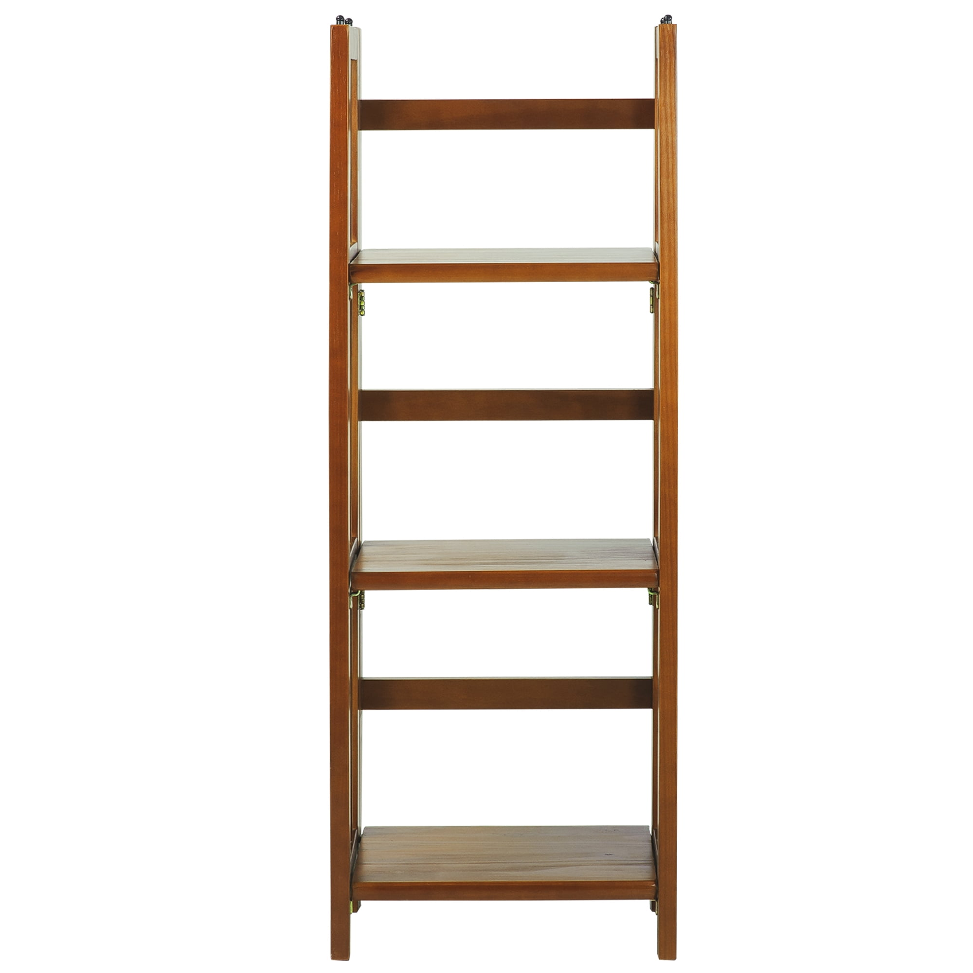 Casual Home 3 Shelf 14 Inch Folding Office Wood Furniture Bookcase, Honey Oak