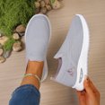 thumbnail image 5 of Women's Slip on Sneakers Breathable Platform Soft Sole Tennis Shoes Lightweight Athletic Gym Non Slip Work Shoes, 5 of 7