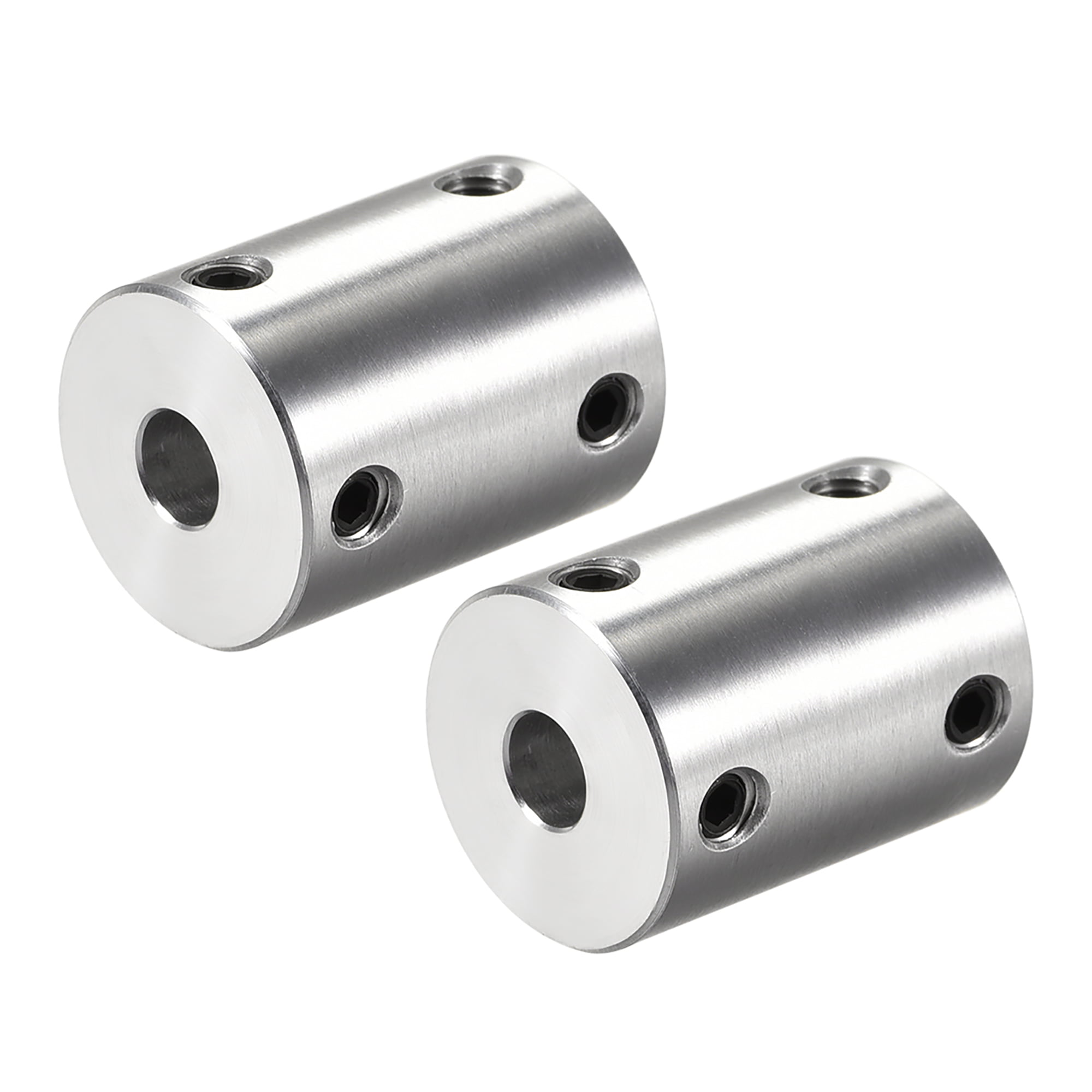Details about   2 x Silver Steel Rigid Flange Coupling Shaft Coupler Connectors Set 