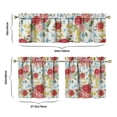 thumbnail image 6 of Kitchen Window Curtains over Sink Pioneer 24 Inch 3 Pieces Set Small Window Cafe Curtains for Home Decor Rod Pocket Tier Drapes, 6 of 6