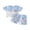 Blue-Crab, variant on BemeyourBBs Toddler Baby Boys Summer Clothes Infant Baby Boy Crayfish Crab Outfits Jacquard Patchwork Short Sleeve T-Shirts and Lobster Crab Embroidery Elastic Waist Pockets Shorts Set