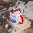 thumbnail image 5 of 3dRose, USA, Washington State, Hood Canal. Abstract of ocean and sky., 11oz Two-Tone Red Mug, 5 of 7