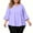 Purple, variant on 3/4 Sleeve Peplum Tops for Women Plus Size Flowy Shirts Ruffle Hem Dressy Casual Tunic Blouses, Purple, 3XL