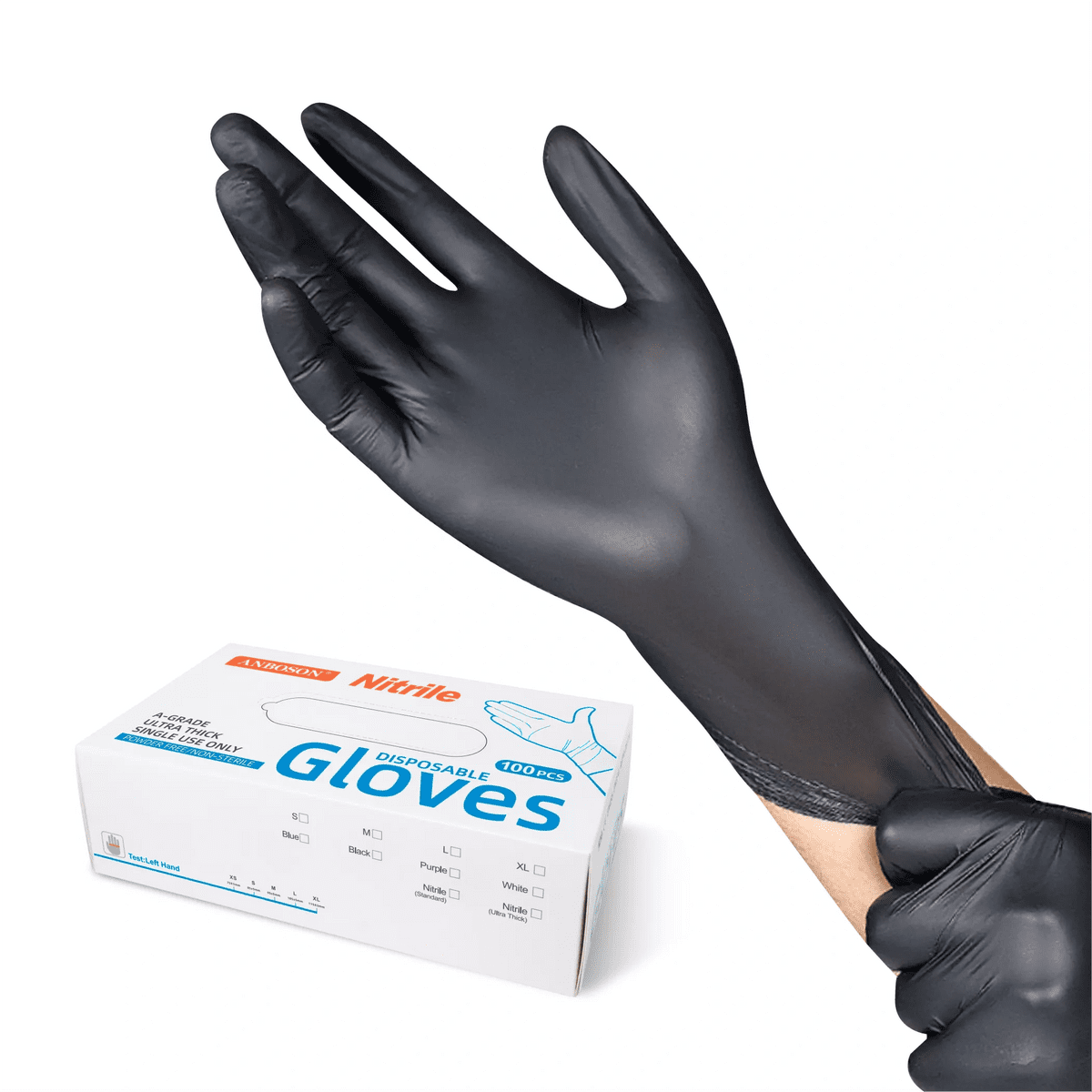 PCS All Purpose Nitrile Gloves Powder Free Latex Free FDA (L