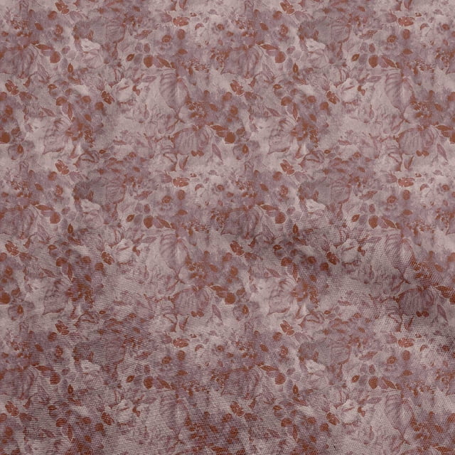 oneOone Polyester Spandex Maroon Fabric Abstract Floral Sewing Material Print Fabric By The Yard 56 Inch Wide