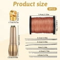 thumbnail image 2 of 9Pcs Shoe Repair Needle and Thread Set, Canvas Leather Sewing Awl Needle with Copper Handle 45m Nylon Waxed Thread Cord with Thimble Assortment Kit Leather Sewing Tools for Canvas Shoe and Repair, 2 of 7