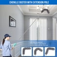 thumbnail image 5 of Dusters for Cleaning, Retractable Microfiber Gap Dust Cleaner with Extension Pole 30'' to 100'', Reusable Bendable Long Handle Feather Duster Kit for Cleaning High Ceiling Fan, Furniture, Blinds, Car, 5 of 7