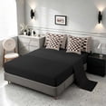 thumbnail image 4 of Manfei Retro Checkerboard King Bedding, Brown Beige Plaid King Bed in a Bag, Black Reversible 7pcs, 4 of 6