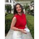 thumbnail image 4 of Serie de moda femenina HH TRAF, chaleco de un solo pecho, blusas lisas, elegantes, elegantes, de cuello redondo, sin mangas, blusas casuales de calle alta, 4 of 5