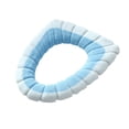 thumbnail image 2 of Toilet Seat Cover, Bathroom Soft Thicker Warmer Stretchable Washable Cloth Toilet Seat Cover Pads, 2 of 4