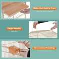 thumbnail image 7 of CL.HPAHKL 64-inch Large Bird Cage Play Open Top Design, Metal Parakeet Cage with Rolling Stand & Bottom Tray for Parakeet Lovebirds Ringneck Cockatiels Parrot Cage, Almond, 7 of 7