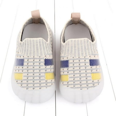 

Baby Boys Girls Breathable Anti-Slip Plaid Print Shoes Sneakers Toddler Soft Soled First Walkers