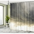 thumbnail image 5 of Ambesonne Grey Shower Curtain, Cloudy Dark Sky Hurricane, 69"Wx84"L, Grey, 5 of 5