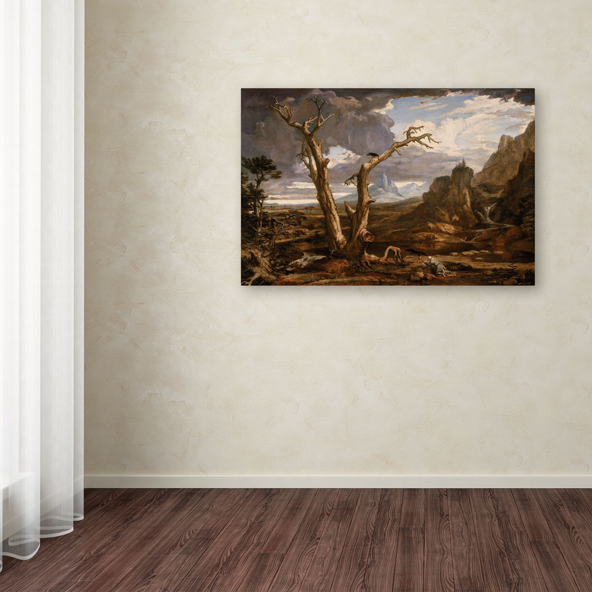 Trademark Fine Art 'Elijah In The Desert' Canvas Art by Washington Allston