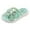 Green, variant on Daznico Fashionable Girls Slippers with Soft Sole Comfortable Bow Tie Pearl Design for Children Beach and Home Wear,9-9.5 Years