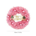 thumbnail image 3 of Hvmvliv 11.81in Christmas Tinsel Wreath with Balls Merry Christmas Artificial Xmas Wreath for Front Door Window Hanging Ornaments Christmas Decoration Props Pink, 3 of 7