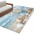 thumbnail image 2 of Summer Beach Washable Area Rugs 4'x6', Flower Vase Low Pile Throw Living Room Rug Non-Slip Sturdy Edge Binding Carpet for Indoor Entryway Bedside Kitchen, 2 of 9