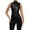 Black, variant on JLFKNG Summer Tank Tops For Women Solid Color Leather Collarless Asymmetrical Hem Slim Fit Sleeveless Top Comfy Dailywear