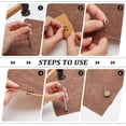 thumbnail image 3 of Juego de 4 mini remaches de acero para cuero de 3/4/5/6 mm de diámetro interior, troquel, punzón, broche, platino, herramienta de fijación de remaches pequeños con cabeza abovedada., 3 of 7