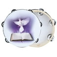 thumbnail image 2 of Purple Tambourine, Handheld Percussion, Compact For Concert Party  20cm, 2 of 8