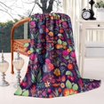 thumbnail image 2 of Pioneer Flower Floral Print Pattern Blanket,Comfortable Soft Lamb Wool Throw Blanket,All Season,Warm Lightweight Blankets for Sofa Bed Couch Living Room Chair,60"x80", 2 of 4