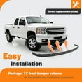 thumbnail image 5 of Kojem Front Bumper Valance for 2003-2007 Chevrolet Silverado Avalanche Replaces 10386198, GM1092200 Deflector Extension, 5 of 13
