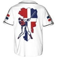 thumbnail image 3 of Custom Dominican Jersey for Men Dominican Baseball Jersey Dominican Baseball Jersey Dominicana Shirt Dominican Flag Jersey (L), 3 of 4
