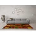 thumbnail image 3 of Ahgly Company Indoor Square Oriental Yellow Modern Area Rugs, 8' Square, 3 of 4