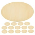 thumbnail image 6 of LEORX 15Pcs Oval Wood Cutouts Boxwood Light Yellow Unfinished for Home Decor and DIY, 6 of 8