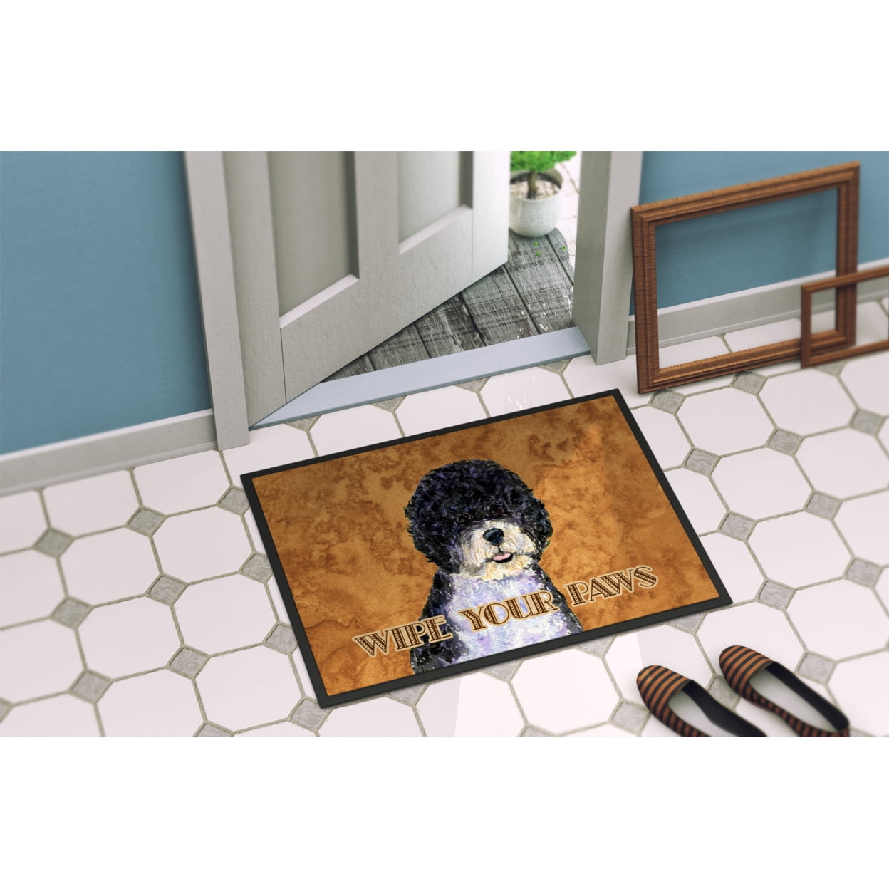 Portuguese Water Dog Wipe your Paws Door Mat