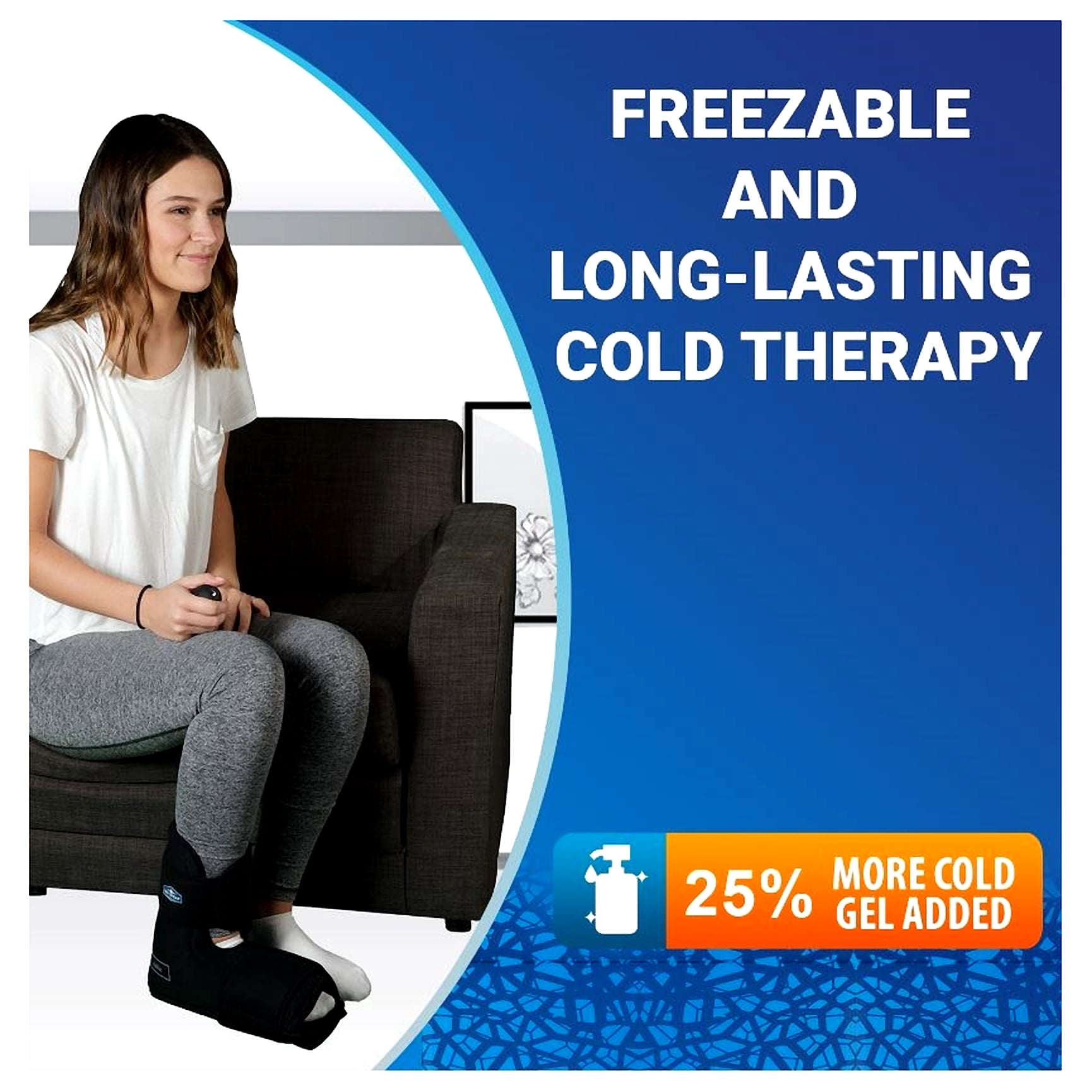 IcyWrap Cold Pack Compression Wrap for Ankle and Foot Pain