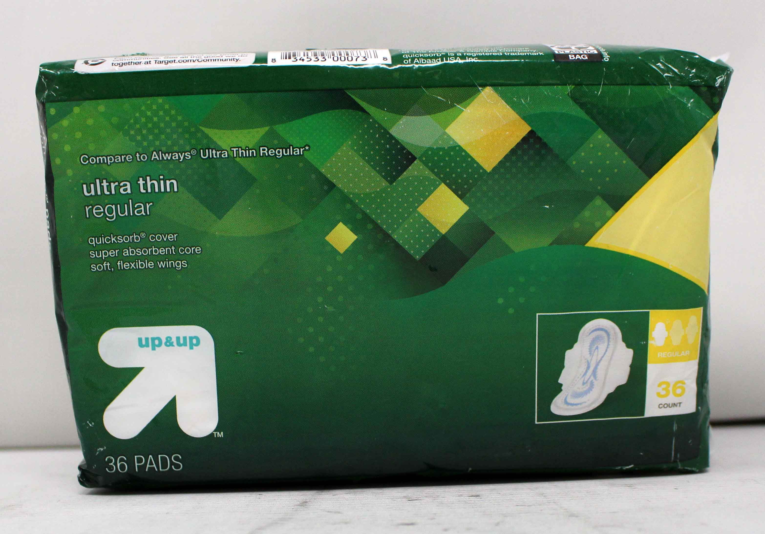 Up & Up Ultra Thin Regular Wings Pads 36 Count