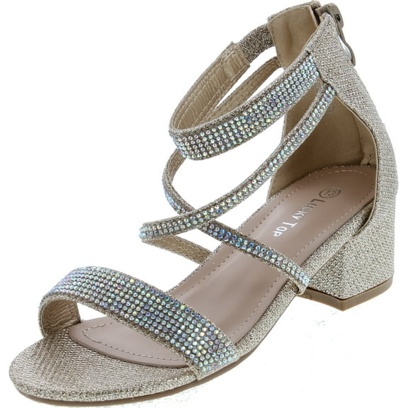 Lucky Top Girls Dress Sandal Low Heel Ankle Strap