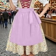 thumbnail image 2 of Lenago Womens Apron Women Party Dresses 2025 Oktoberfest Costumes Multiple Color Schemes Square Collar Short Sleeves Dirndl Dresses German Dresses For Festival Bavarian Costume Beer Carnival, 2 of 9