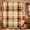 Brown, Green, Cream, variant on Brown Checked Shower Curtain Set - 48" x 72" Washable Bathtub Curtain with 12 Hooks, Watercolor Coffee Buffalo Plaid Waterproof Fabric Stall Shower Curtains for Bathroom/Bathtub Décor