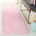 thumbnail image 2 of SAFAVIEH Faux Rabbit Fur Daven Solid Polyester Machine Washable Runner Rug, Pink, 2'3" x 8', 2 of 7