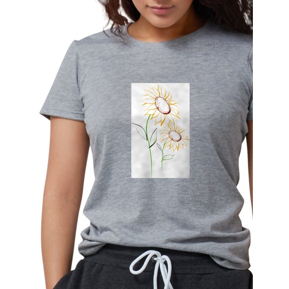 CafePress - Sunflowers2 67 Womens Tri Blend T Shirt - Womens Tri-blend T-Shirt