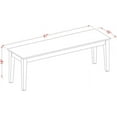 thumbnail image 3 of East West Furniture Capri Dining Table Bench with Solid Wood Seat, 51x15x18 Inch, Linen White, 3 of 5