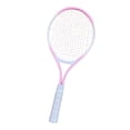 thumbnail image 3 of Raqueta de tenis con cuerdas de nailon de alta resistencia, equipo de tenis práctico y ligero. Rosa Blanco, 3 of 8